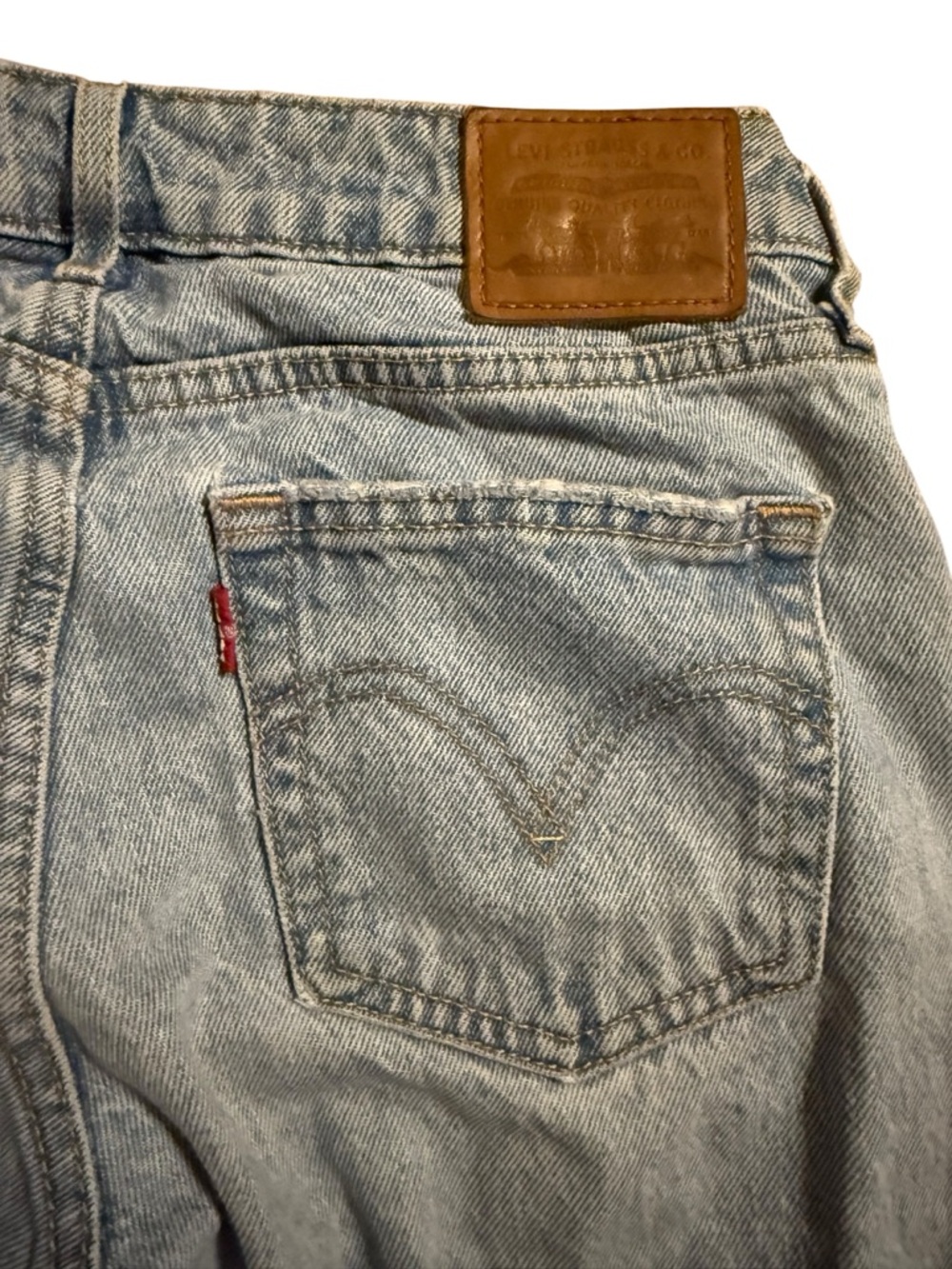 Levi's Low Loose Light Blue Ripped Wide-Leg Jeans Size 25/32 - Picture 7 of 11
